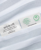 Bamboe beddengoed wit/grijs gestreept breed