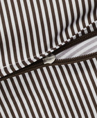 Bamboe beddengoed wit/bruin gestreept