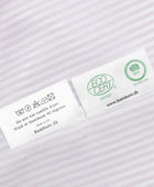 Bamboe beddengoed wit/oudroze gestreept