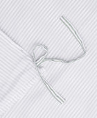 Bamboe beddengoed wit/olijfkleurig gestreept