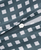 Bamboe beddengoed wit/grijs geruit