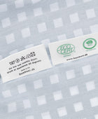 Bamboe beddengoed wit/grijs geruit