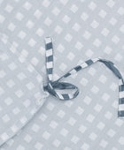 Bamboe beddengoed wit/grijs geruit