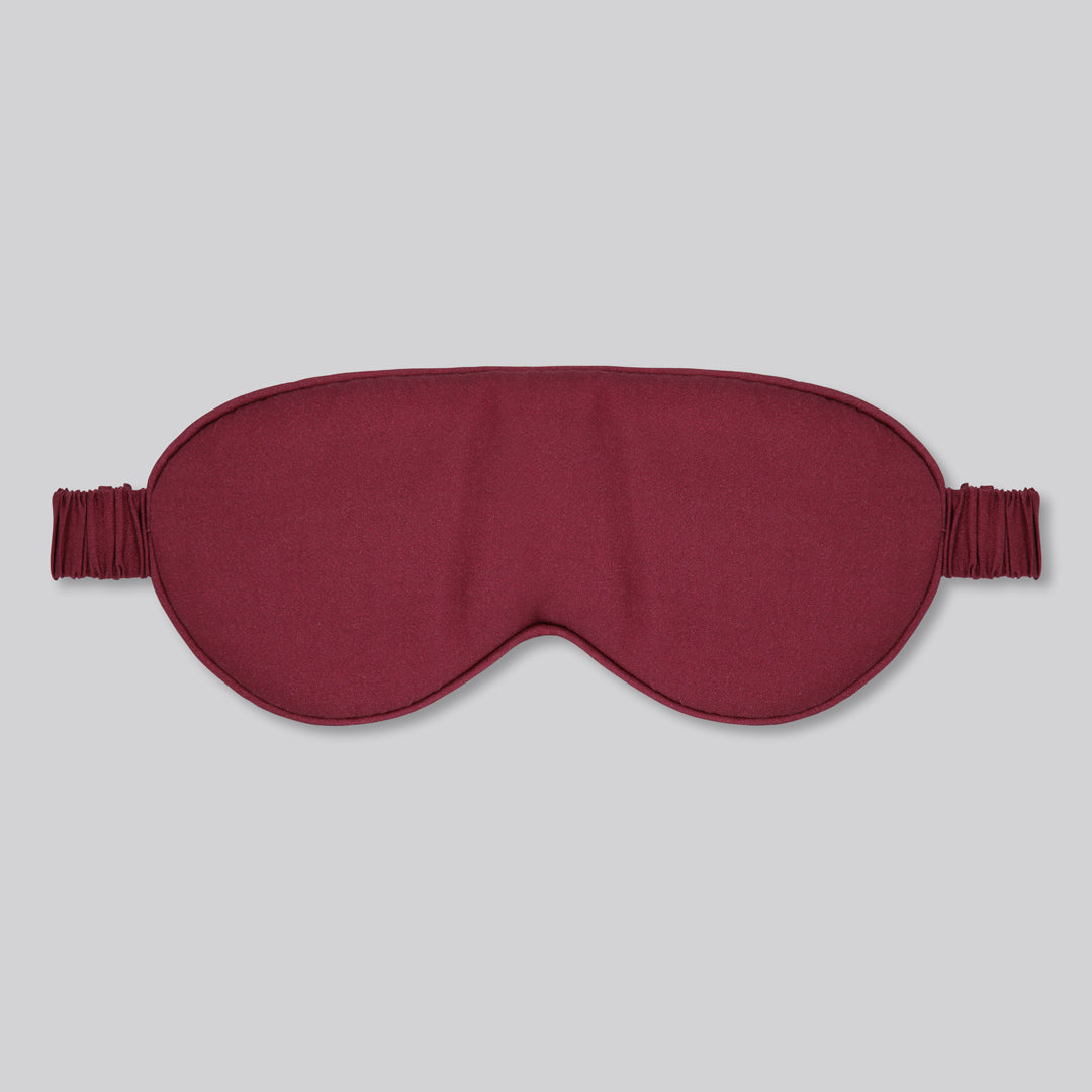Bamboe slaapmasker in bordeauxrood