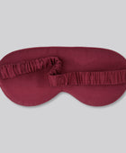 Bamboe slaapmasker in bordeauxrood