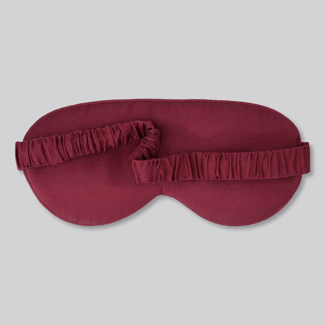 Bamboe slaapmasker in bordeauxrood