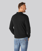 Bamboe poloshirt in zwart voor heren