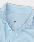 Bamboe poloshirt in lichtblauw voor heren