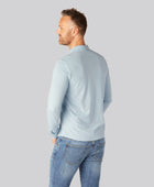 Bamboe poloshirt in lichtblauw voor heren