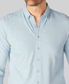 Bamboe poloshirt in lichtblauw voor heren