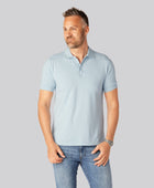 Bamboe polo in lichtblauw voor heren