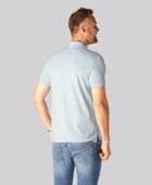 Bamboe polo in lichtblauw voor heren