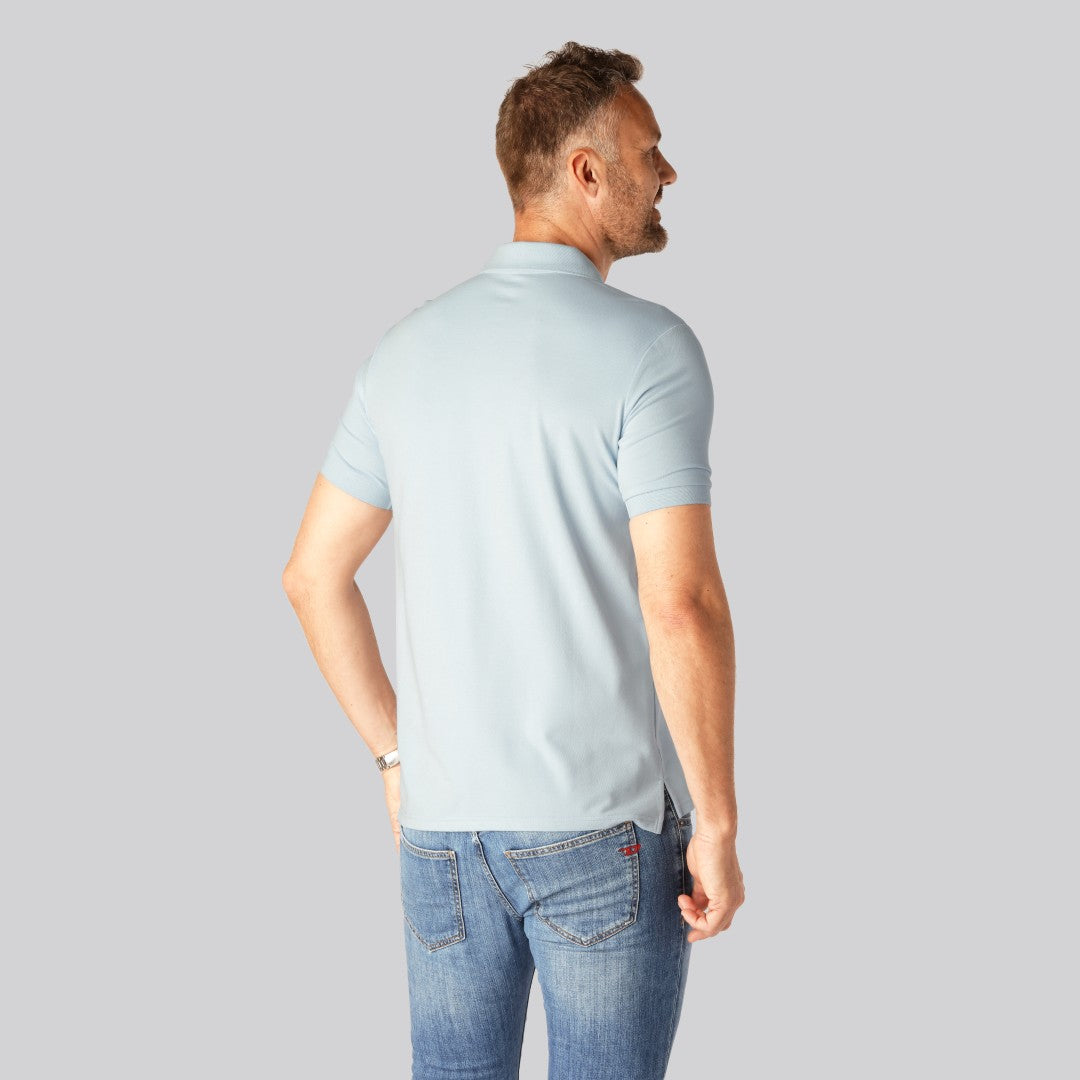 Bamboe polo in lichtblauw voor heren
