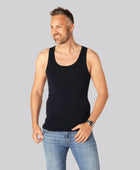 Nauwsluitend bamboe onderhemd in marineblauw voor heren