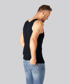 Nauwsluitend bamboe onderhemd in marineblauw voor heren