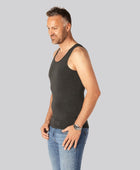 Nauwsluitend bamboe onderhemd in antracietgrijs voor heren