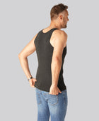 Nauwsluitend bamboe onderhemd in antracietgrijs voor heren