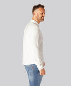 Bamboe poloshirt in wit voor heren