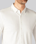 Bamboe poloshirt in wit voor heren