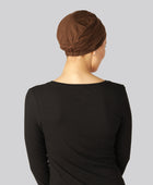 Klassieke bamboe tulband in bruin voor dames