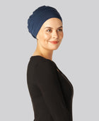 Klassieke bamboe tulband in marineblauw voor dames