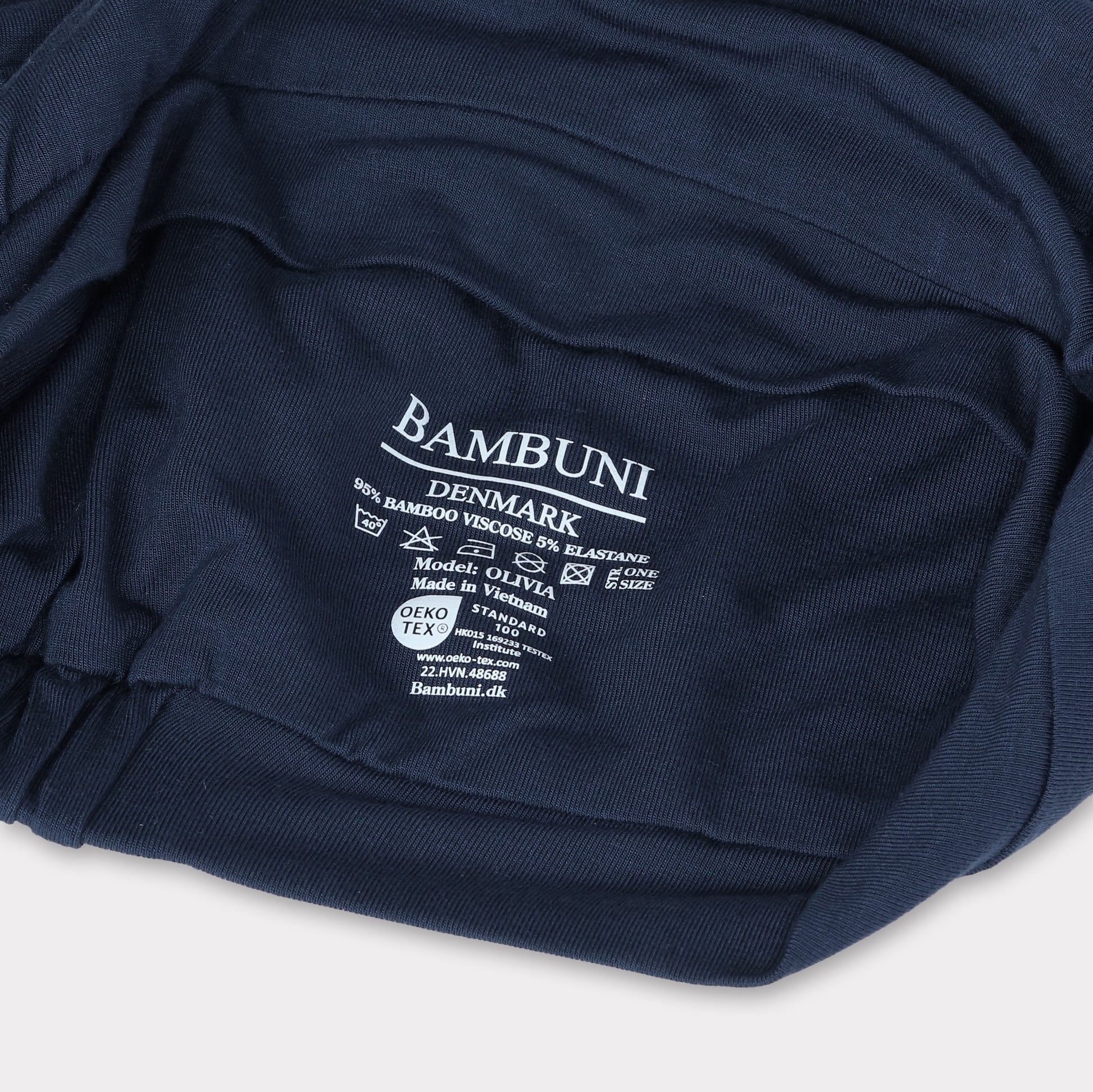 Klassieke bamboe tulband in marineblauw voor dames