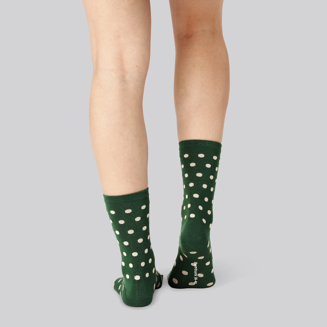 Bamboe sokken met stippen, set van 3 stuks, voor dames