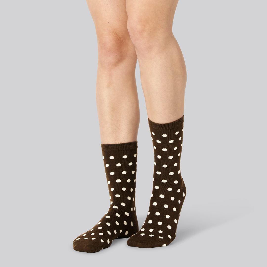 Bamboe sokken met stippen, set van 3 stuks, voor dames