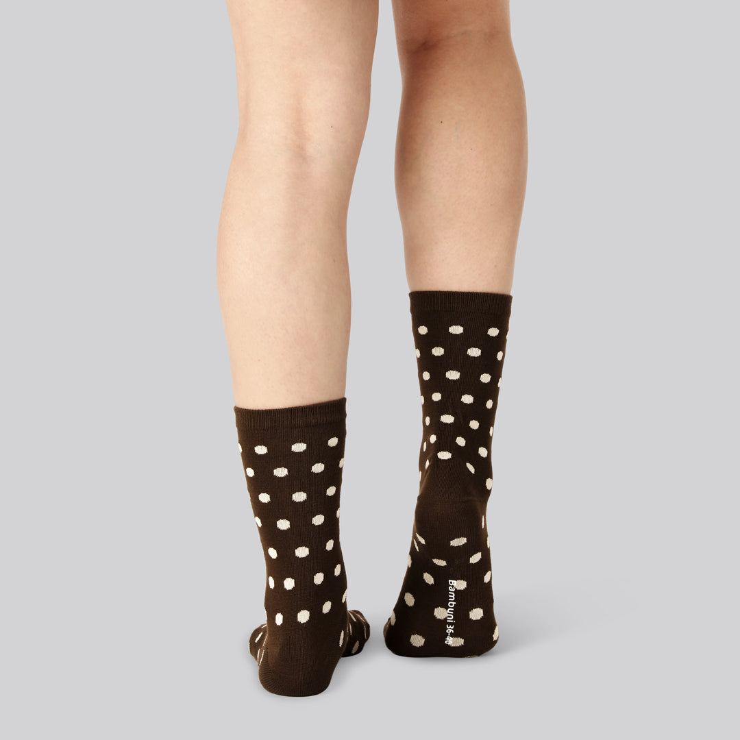 Bamboe sokken met stippen, set van 3 stuks, voor dames