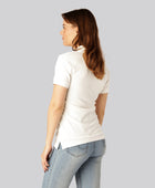 Witte bamboe polo voor dames