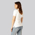 Witte bamboe polo voor dames