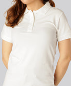 Witte bamboe polo voor dames