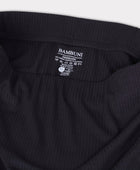 Bamboe ribrok in zwart voor dames