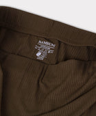 Bamboe ribrok in bruin voor dames