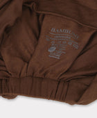 Gedraaide bamboe tulband in bruin voor dames