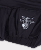 Gedraaide bamboe tulband in zwart voor vrouwen