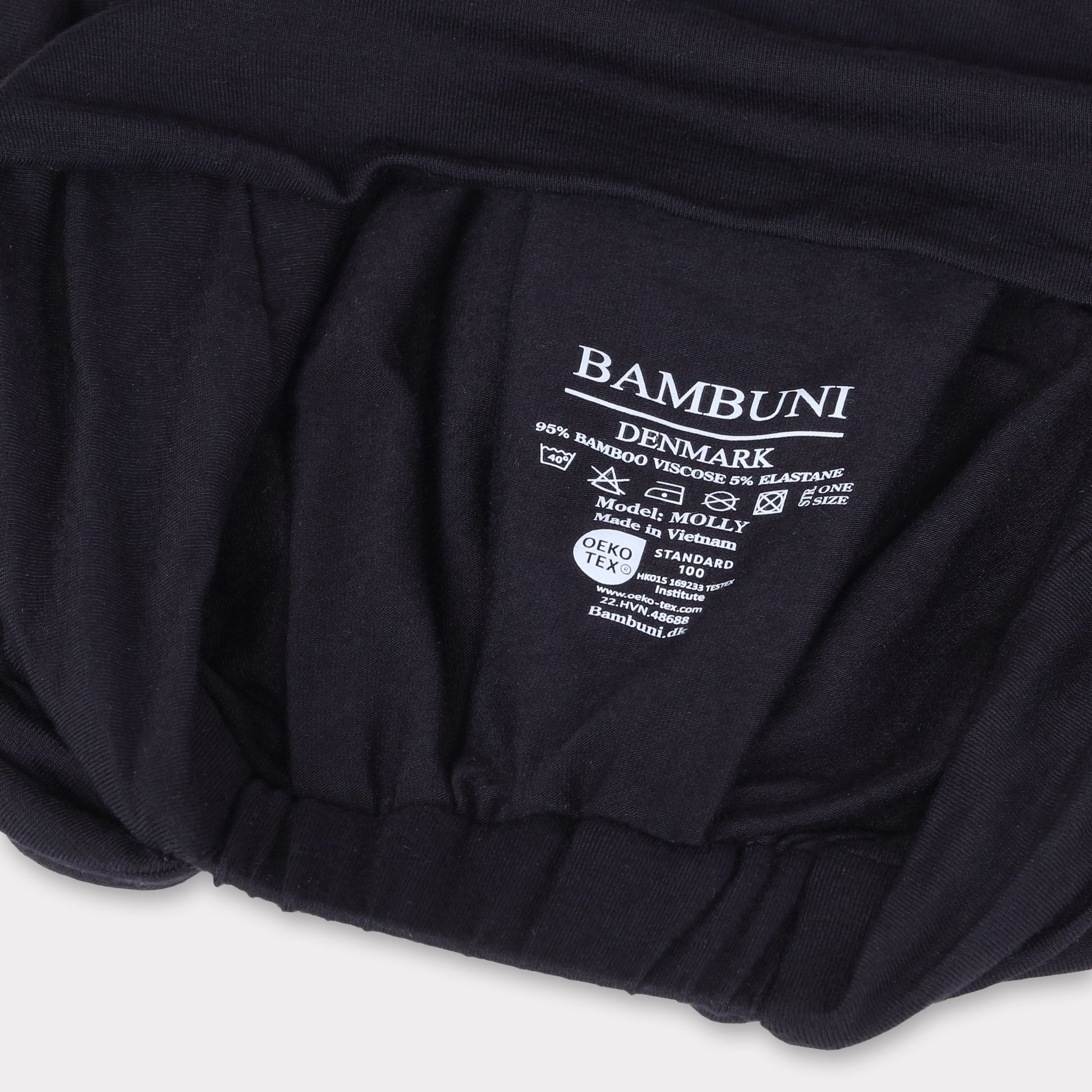 Gedraaide bamboe tulband in zwart voor vrouwen