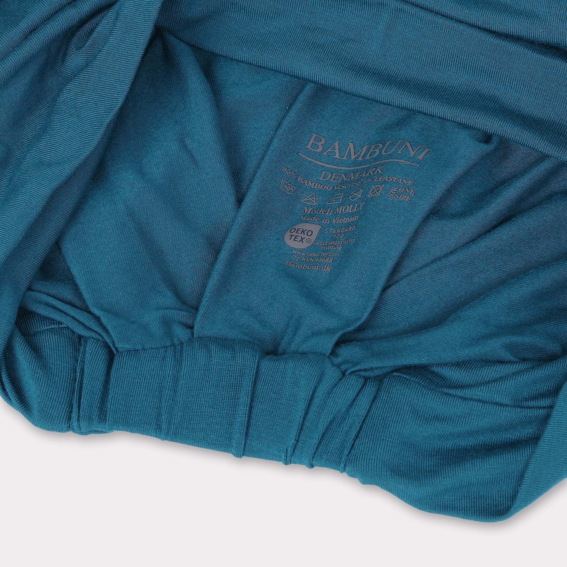 Gedraaide bamboe tulband in blauw voor vrouwen