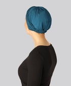 Gedraaide bamboe tulband in blauw voor vrouwen