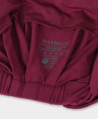 Gedraaide bamboe tulband in bordeauxrood voor vrouwen