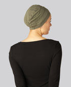 Klassieke bamboe tulband in olijfgroen voor dames