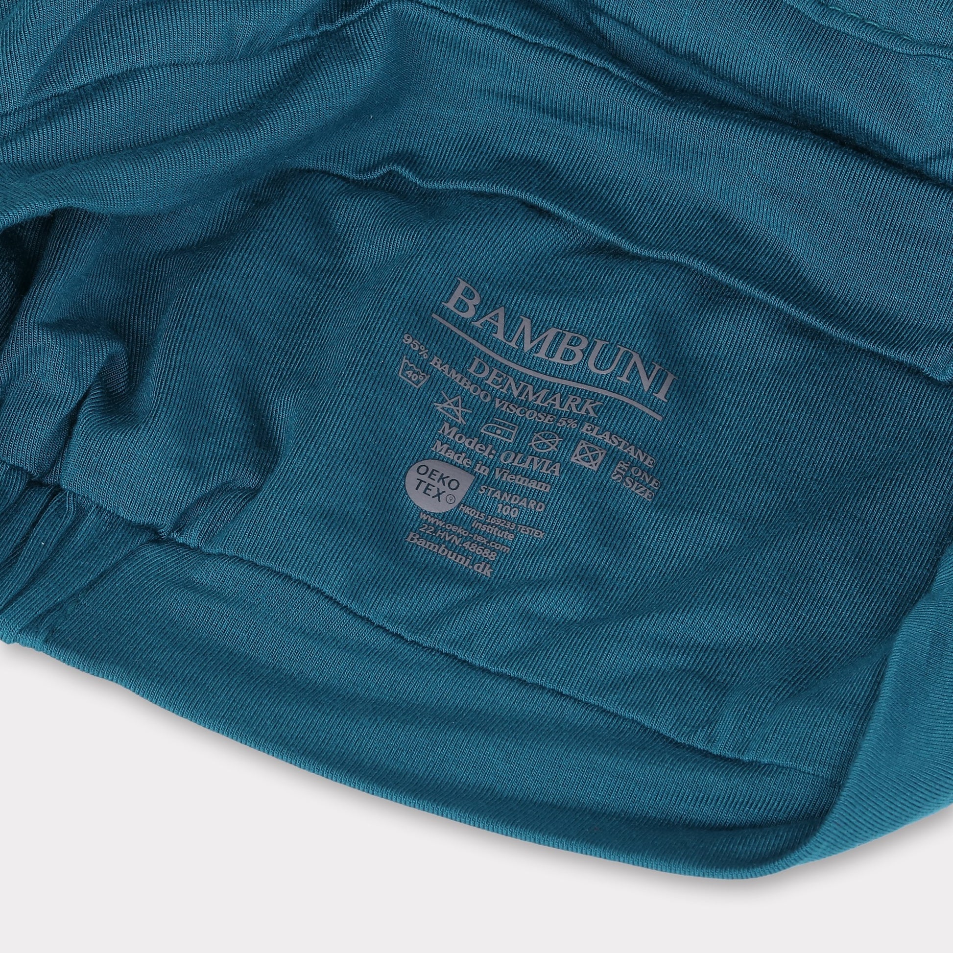 Klassieke bamboe tulband in blauw voor dames