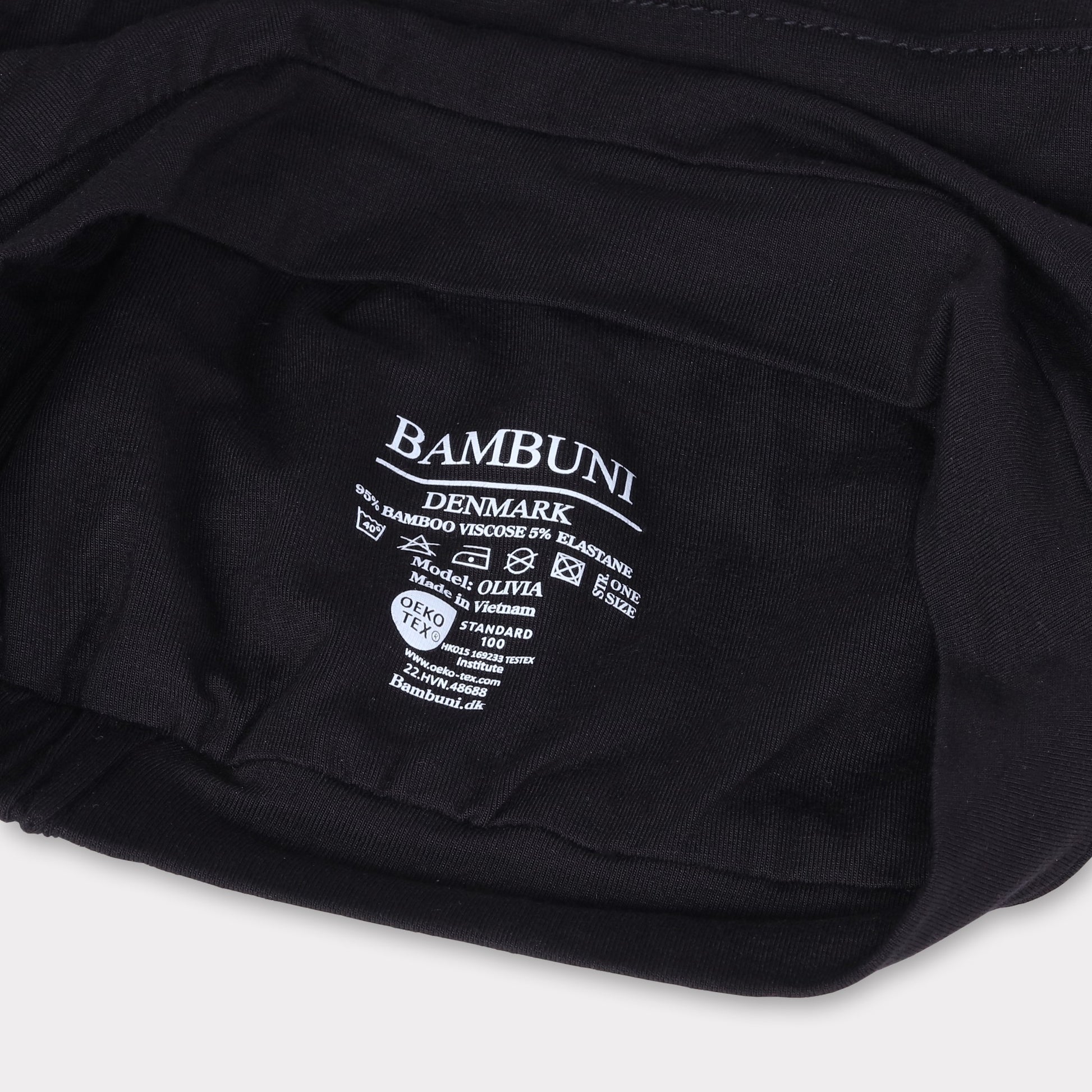 Klassieke bamboe tulband in zwart voor dames