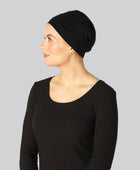 Klassieke bamboe tulband in zwart voor dames