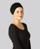 Klassieke bamboe tulband in zwart voor dames