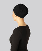 Klassieke bamboe tulband in zwart voor dames