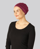 Klassieke bamboe tulband in bordeauxrood voor dames