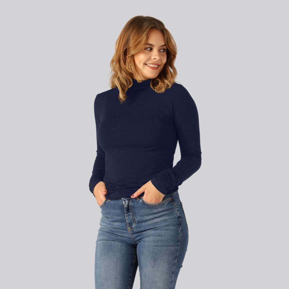 Bamboe coltrui in marineblauw voor dames