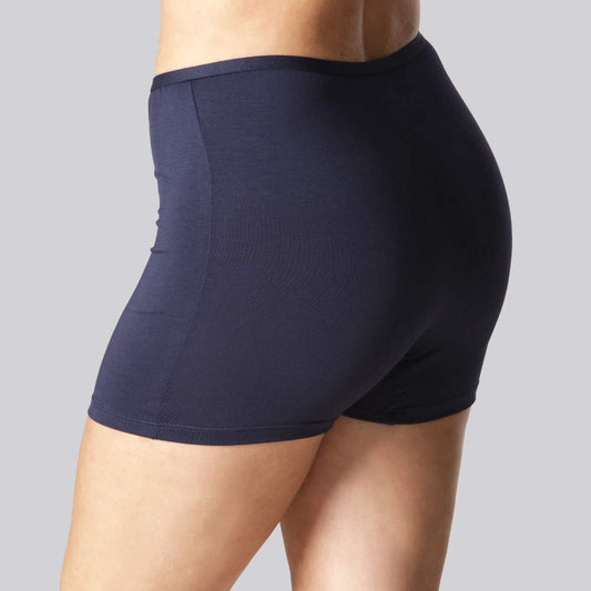 Bamboe hotpants in marineblauw