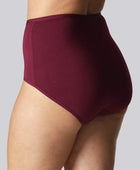 Bamboe maxi slip in bordeauxrood